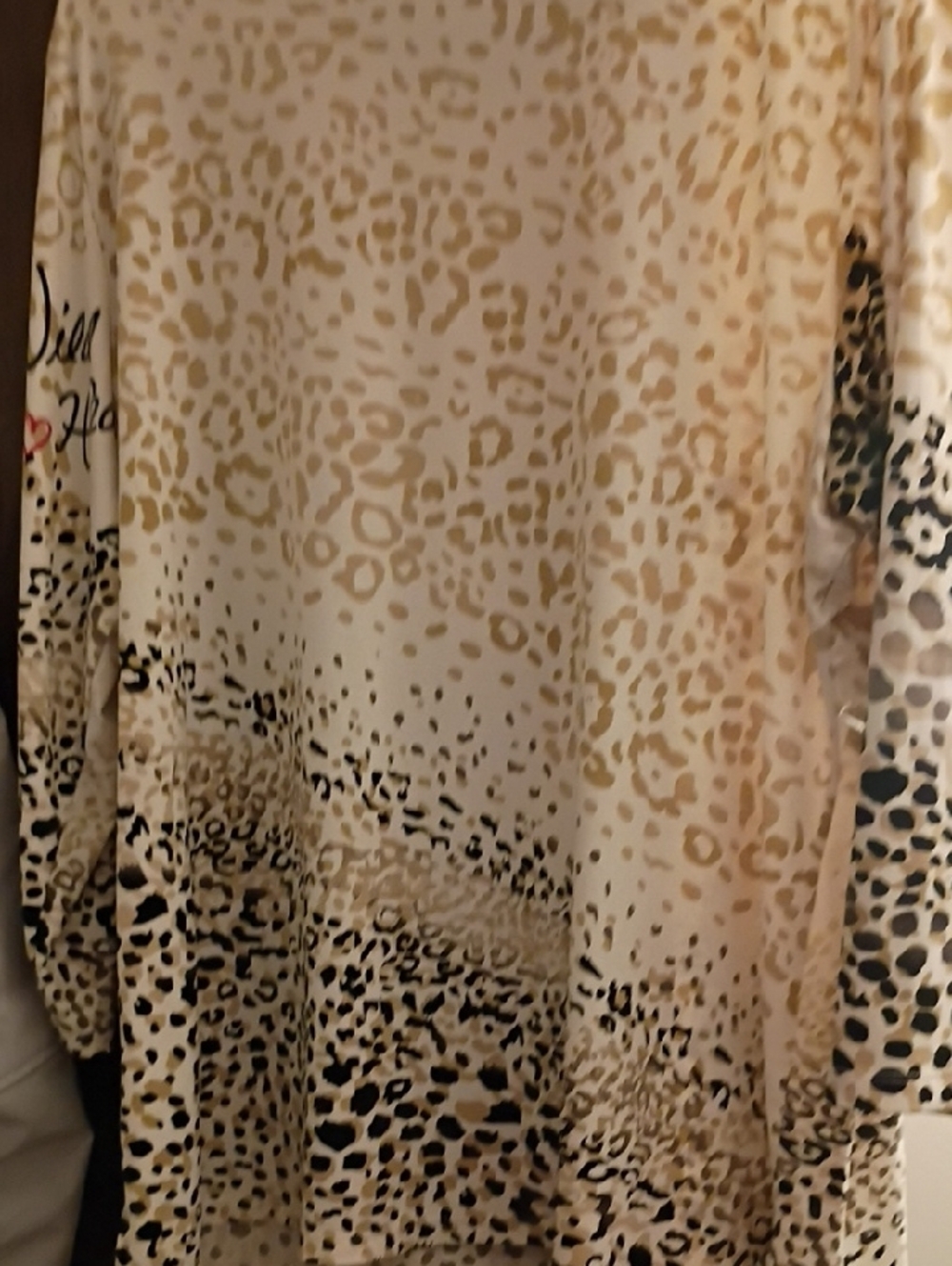 TanJay Cream and Light Tan Leopard Print Top - Picture 4 of 4